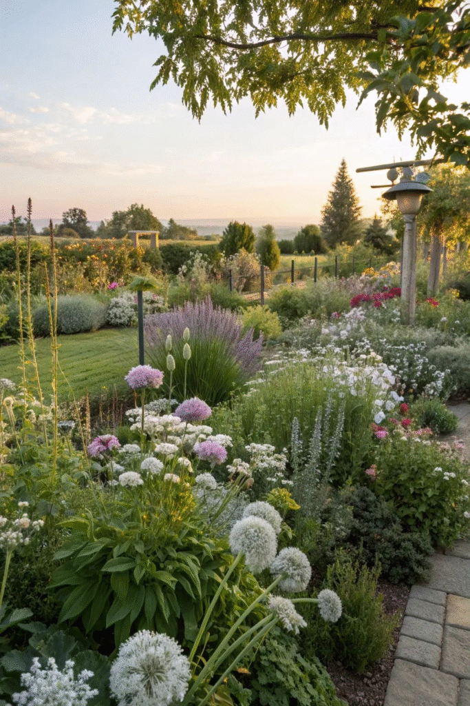 Gėlynai prie namų: 20 įkvepiančių idėjų jūsų kiemui su nuotraukomis