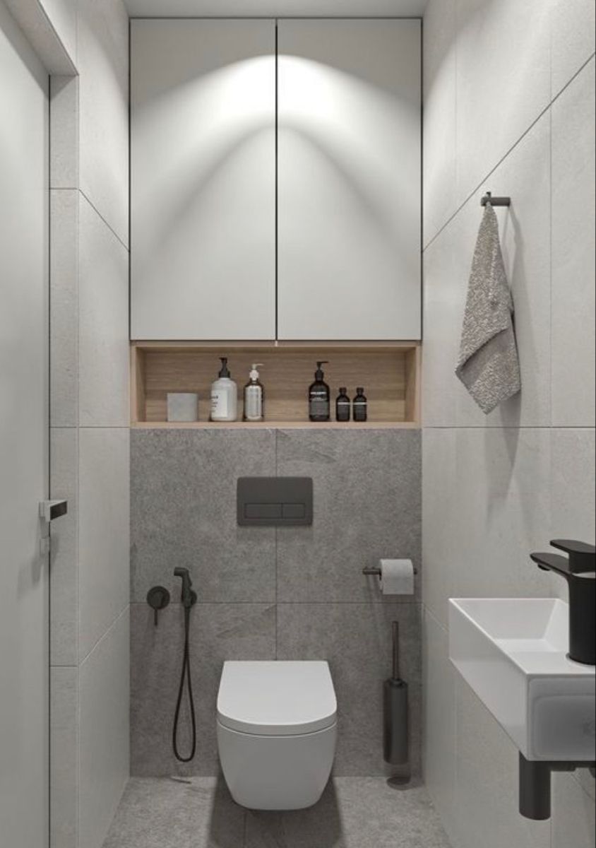 Kaip įrengti tualeto interjerą, kad jis atrodytų erdvus ir tvarkingas