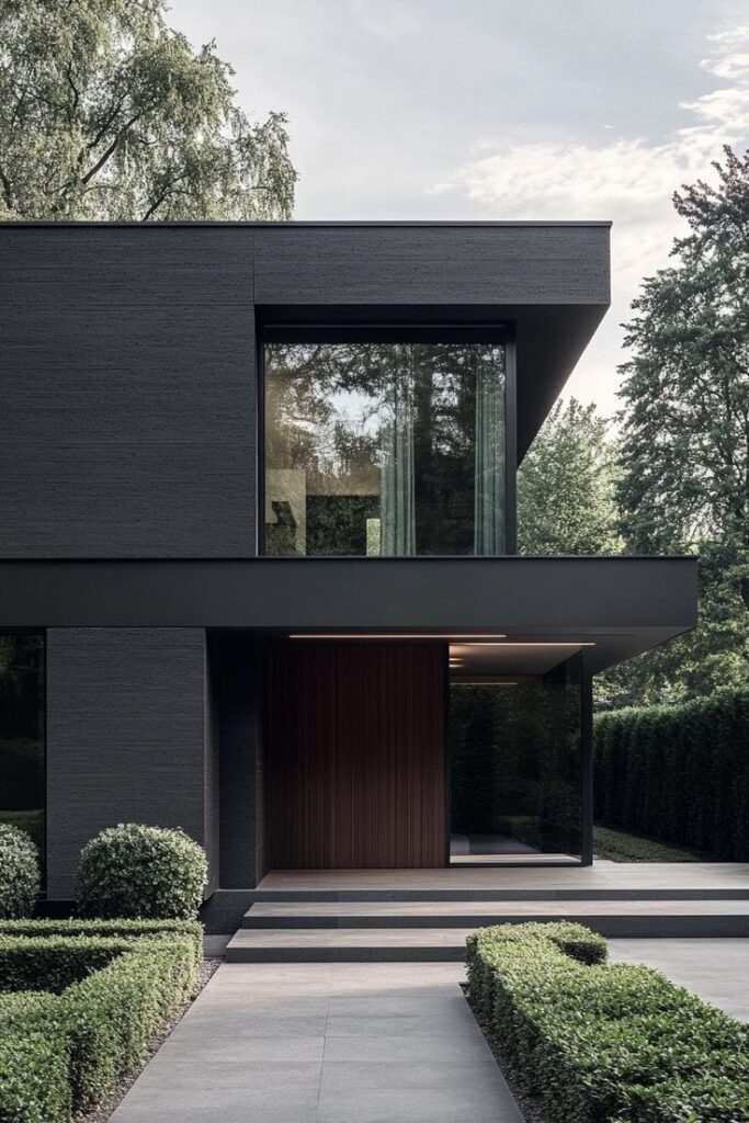 Pilkas namo fasadas: 20 idėjų nuotraukų galerijoje