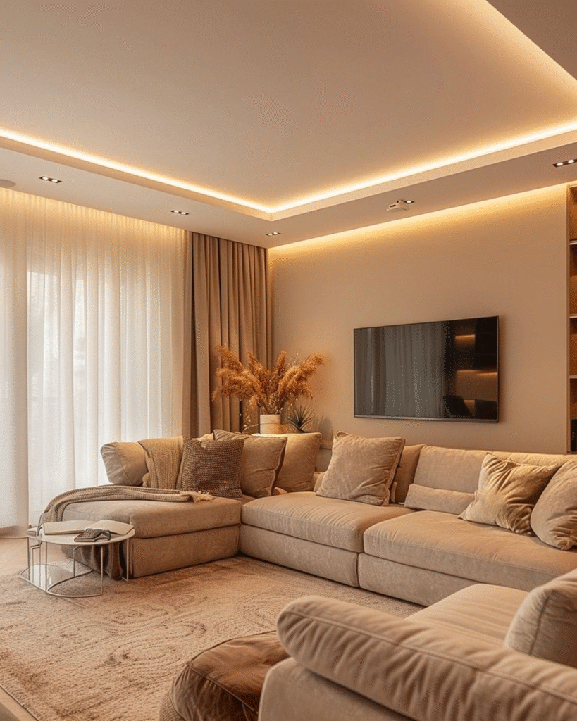 Kaip pasirinkti svetainės apšvietimą pagal kambario dydį ir planą