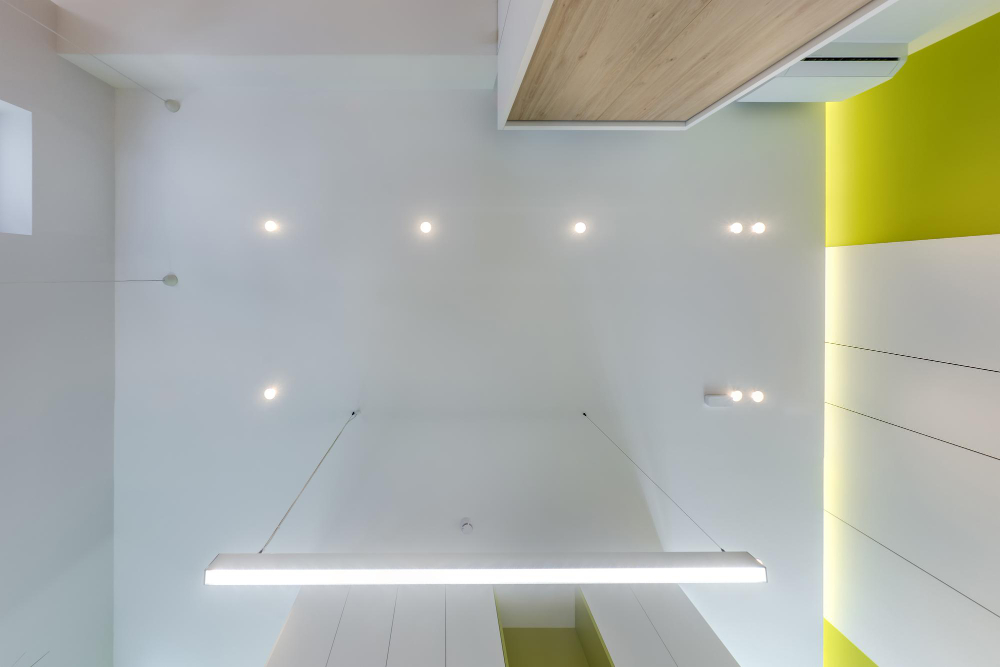 Taškinis LED apšvietimas lubose