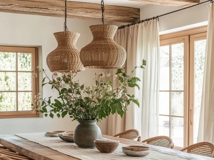 Natūralios medžiagos – pagrindas moderniam kaimiškam stiliui