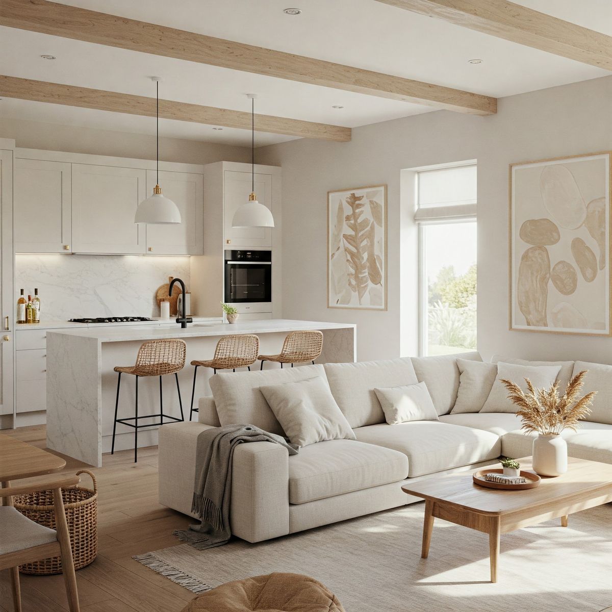 Kaip įrengti virtuvę sujungtą su svetaine, kad būtų patogu ir stilinga