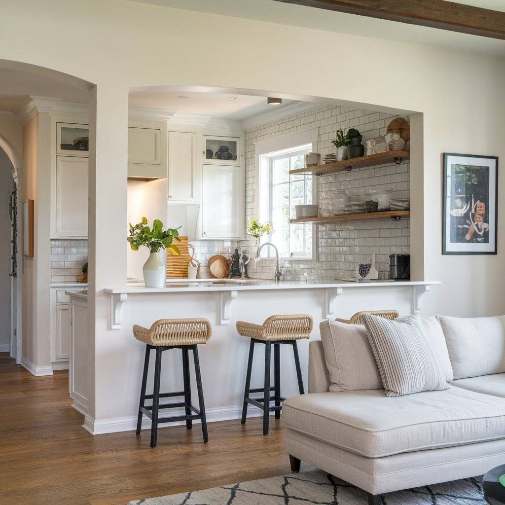 Virtuvė sujungta su svetaine 