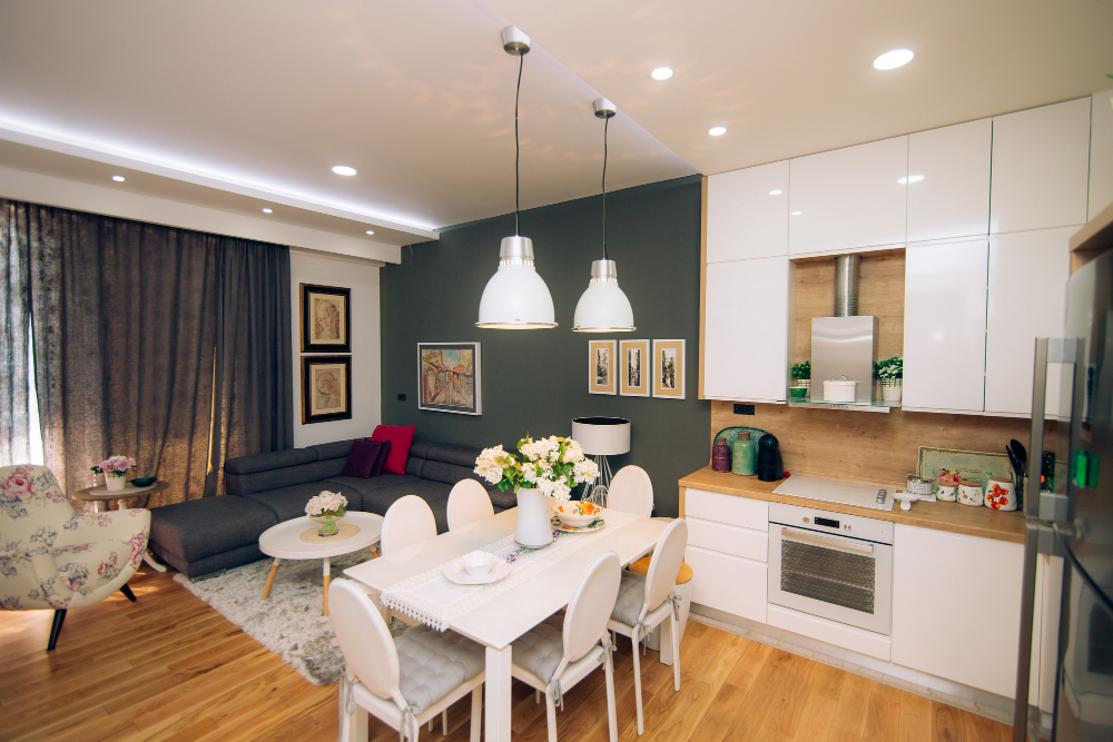 Gipso lubų apšvietimas pagal patalpos paskirtį