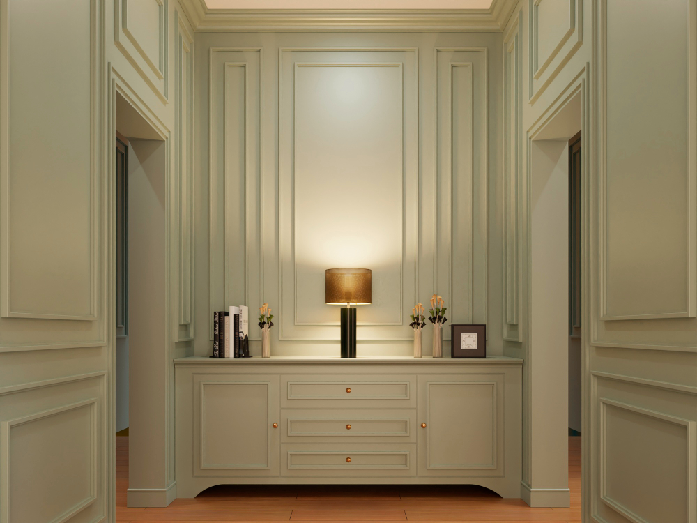 Apšvietimas modernios klasikos interjere