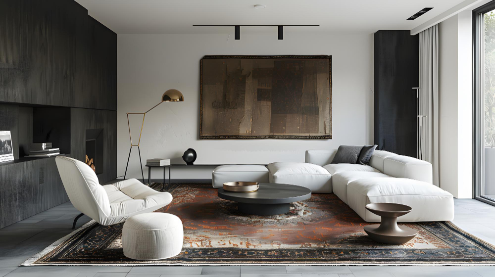 Baldų išdėstymas salione