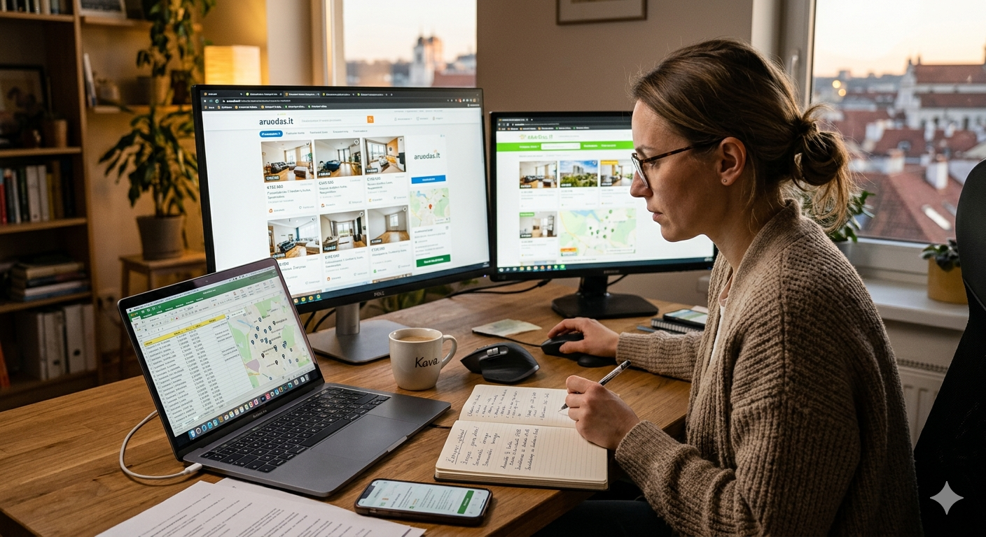 Ką patikrinti prieš renkantis nekilnojamo turto pasiūlymus internete