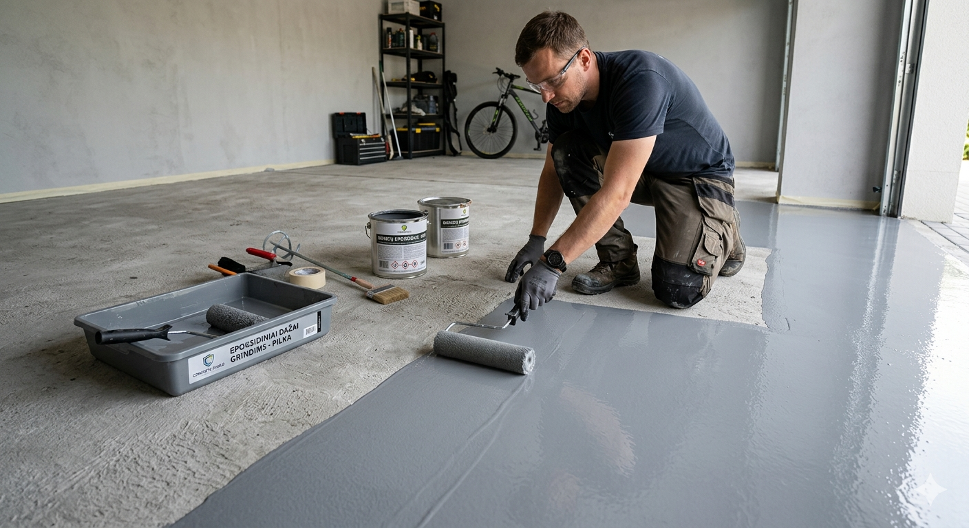 Epoksidiniai dažai betoninėms grindims: kuo skiriasi nuo epoksidinės dangos?