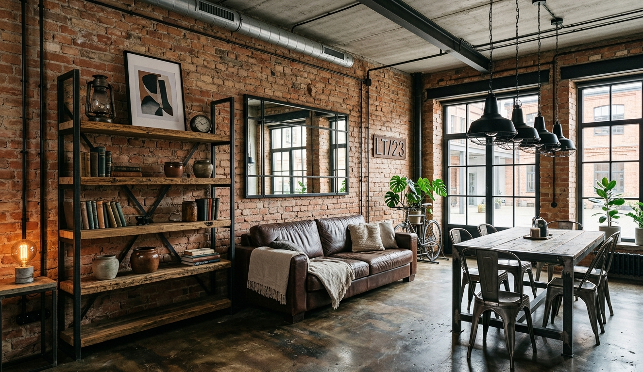 Kaip susikurti industrinį stilių namuose: pagrindiniai elementai