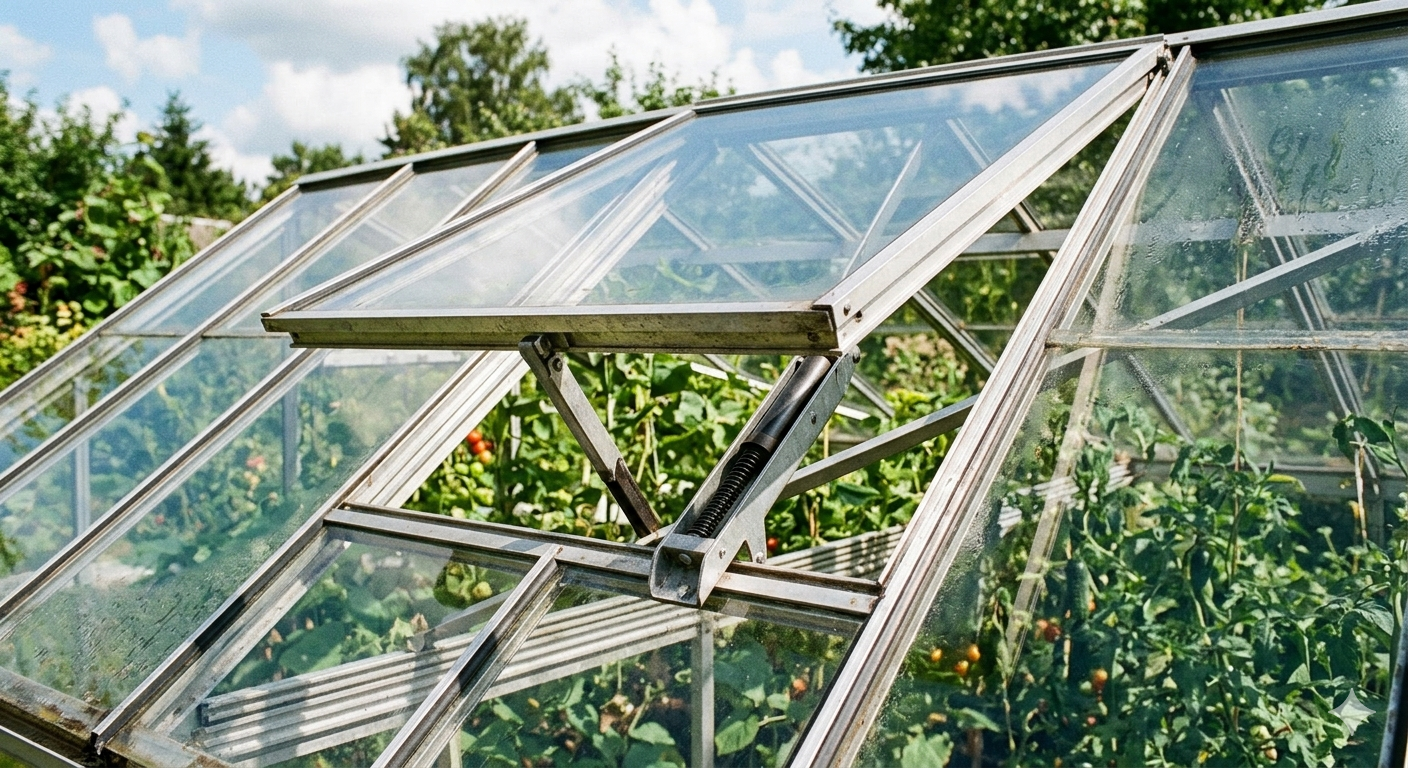 Šiltnamio stoglangis ir automatika: patogumas ir efektyvumas