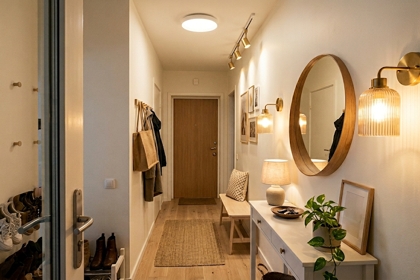 Idėjos mažo prieškambario interjerui, kurios suteikia stiliaus ir tvarkos pojūtį