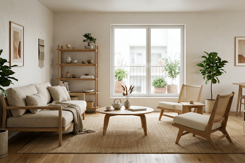 Japandi stilius: minimalizmo ir jaukumo balansas šiuolaikiniuose namuose