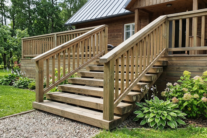 Lauko laiptai: kaip suplanuoti ir įrengti patikimą konstrukciją