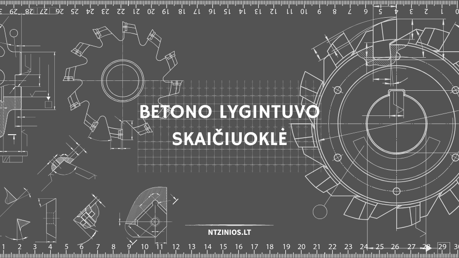 Betono lygintuvo skaičiuoklė: kaip apskaičiuoti, kiek reikės mišinio?