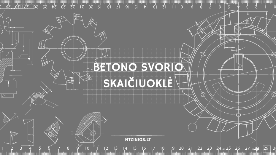 Betono svorio skaičiuoklė: kaip apskaičiuoti, kiek sveria betonas?