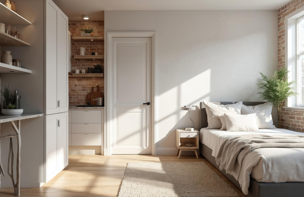 Daiktų laikymo sprendimai minimalistiniame interjere